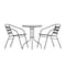 Flash Furniture Lila 23.75in Round Glass Top Metal Table with 2 Bronze Aluminum Slat Stack Chairs TLH-071RD-017CBZ2-GG - alternate 6